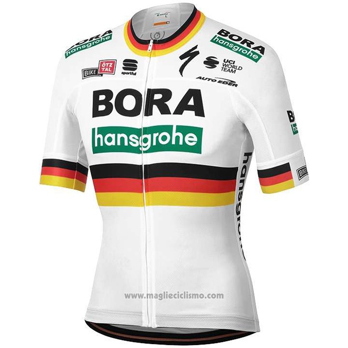 2020 Abbigliamento Ciclismo Bora Campione Germania Manica Corta e Salopette